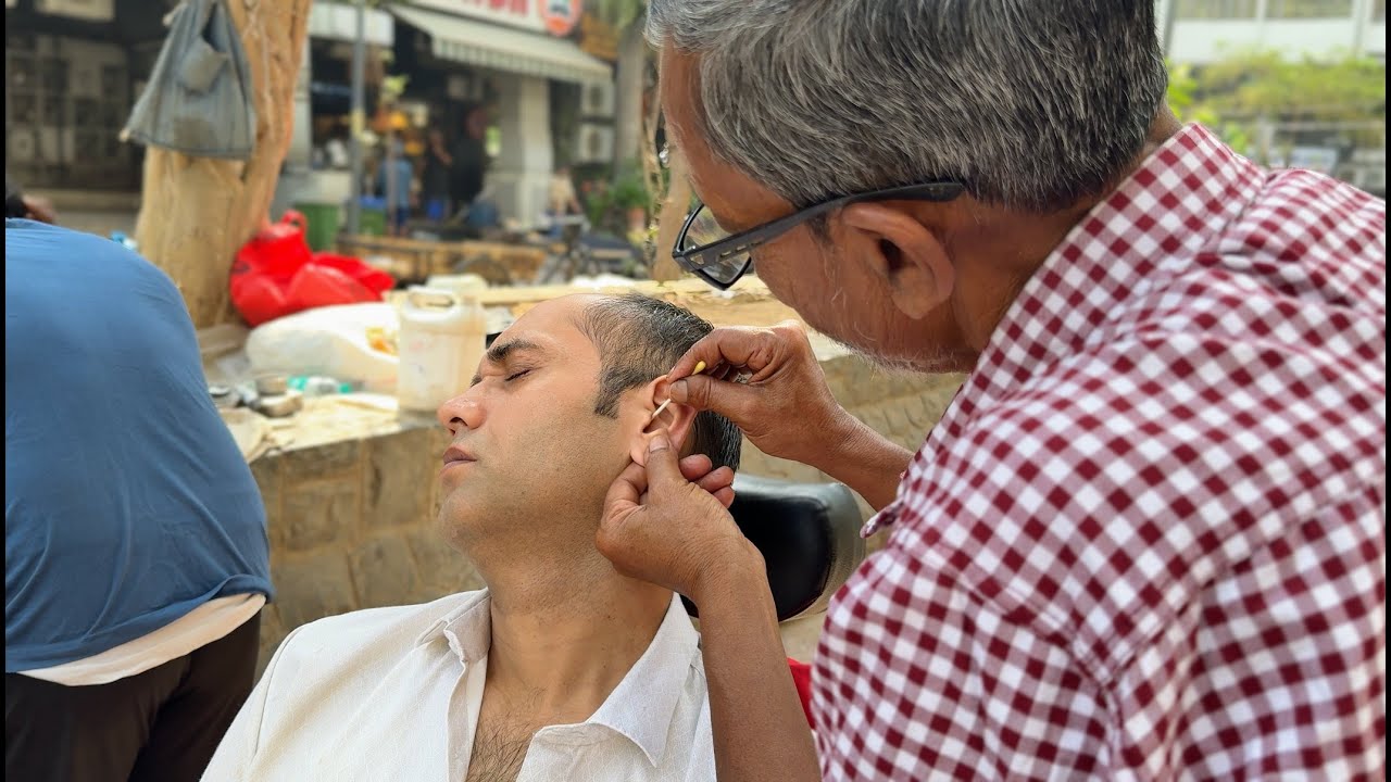 Ear Cleaning Massage First Time By Waris Barber l I am Going to Sleep 😴 l Relaxing Head Massage