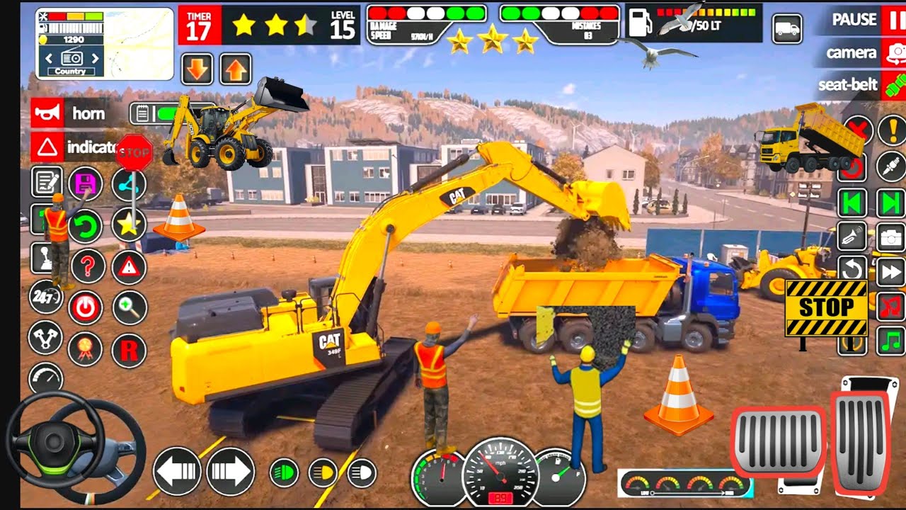 🚦🚨 Road Construction excavator machine - android gameplay