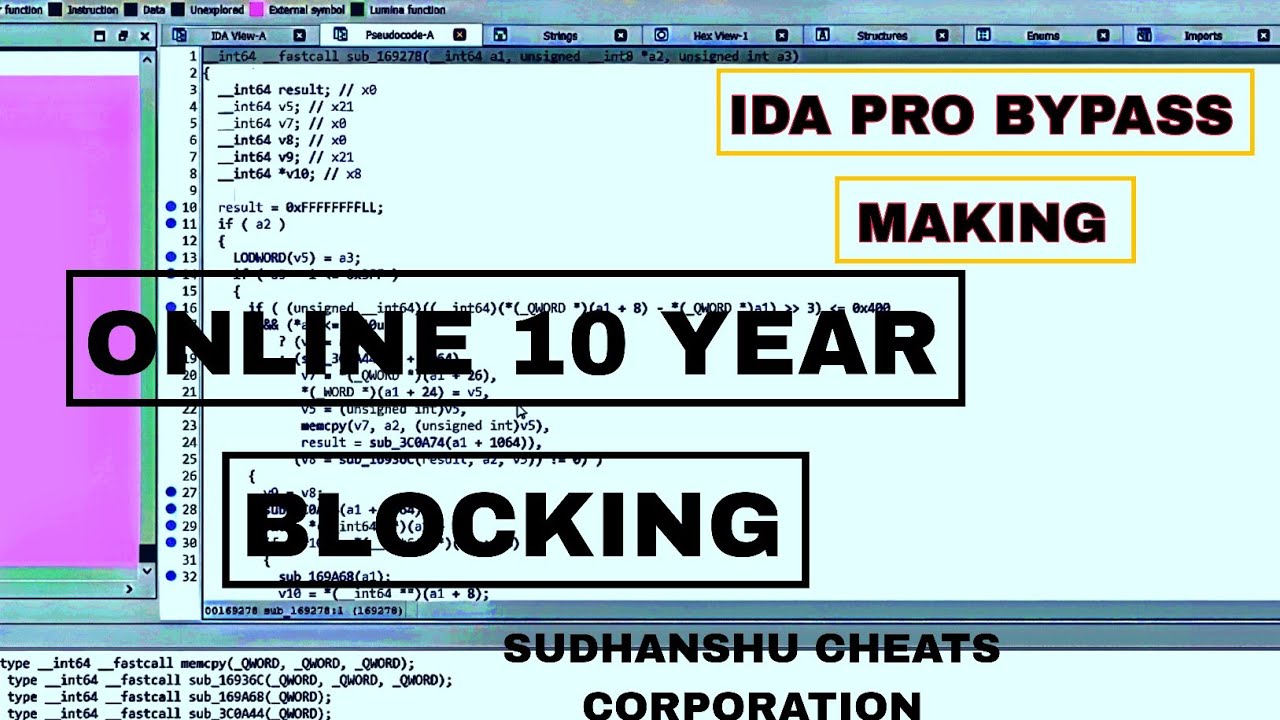 10 Year Fix Permanent || IDA PRO BYPASS MAKING | HOW TO FIX ALL BANS