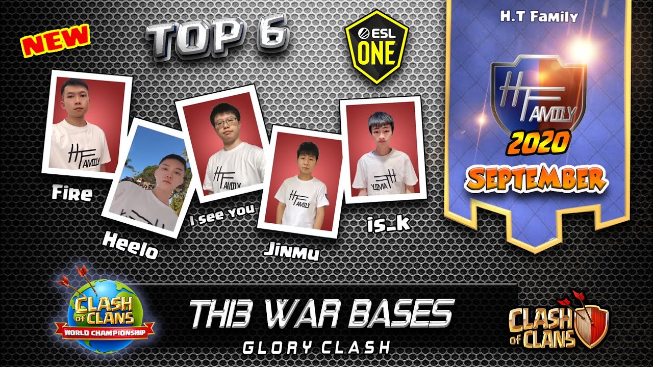 *NEW* TOP6 H.T Family Th13 War Bases /ESL Qualifier September/Anti 2-3 Star/糊涂家族/Clash of clans #604
