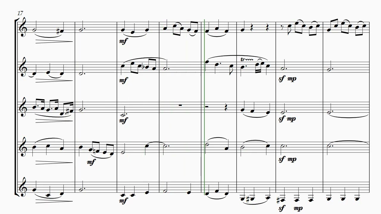 Bist du bei mir, BWV 508 - J.S. Bach | Clarinet Quintet SHEET MUSIC