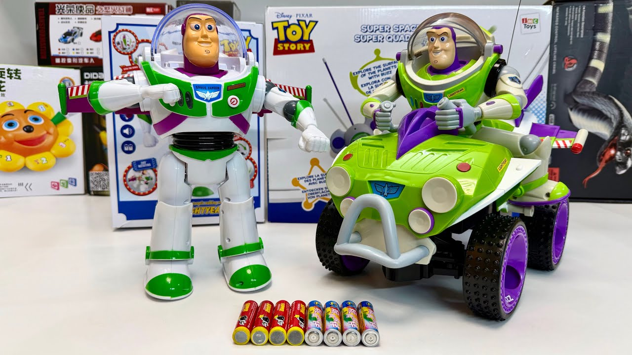 Unboxing Electric Buzz Lightyear Robot, Remote Control Buzz Lightyear Space Car, Electric Fire Car