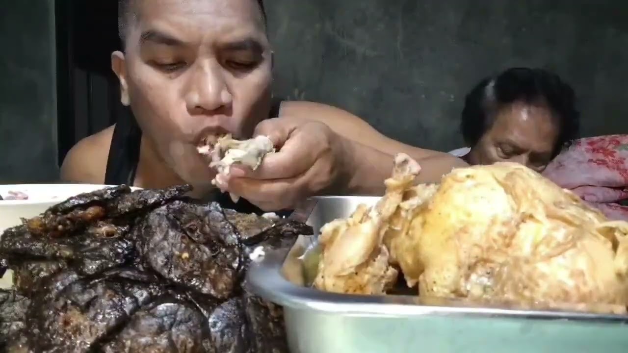 MOKBANG CHICKEN PALAKALOGKOG AT BAGA NG BABOY GRABE SUBRANG YUMMY AT SUBRANG LAMBOT PA