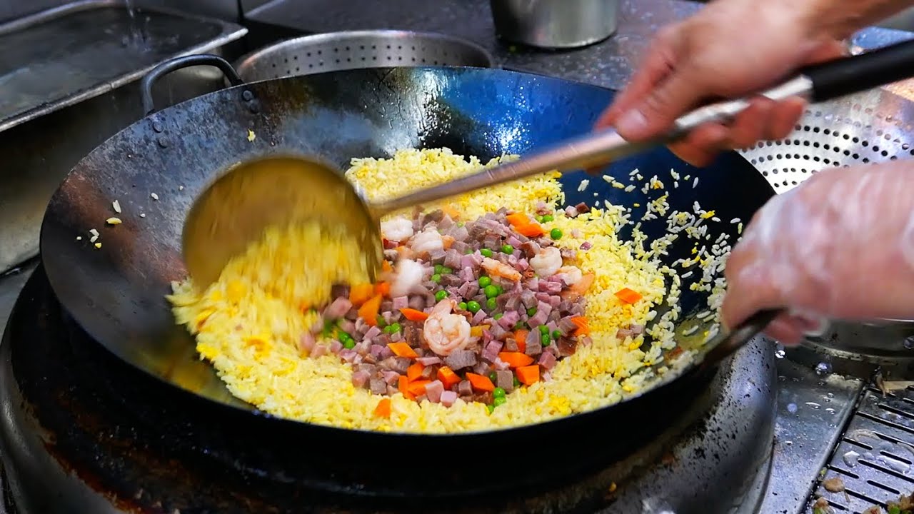Нью-Йорк еда - Креветка Жареный Рис & Курица с Кешью Бруклин морепродукты Америка