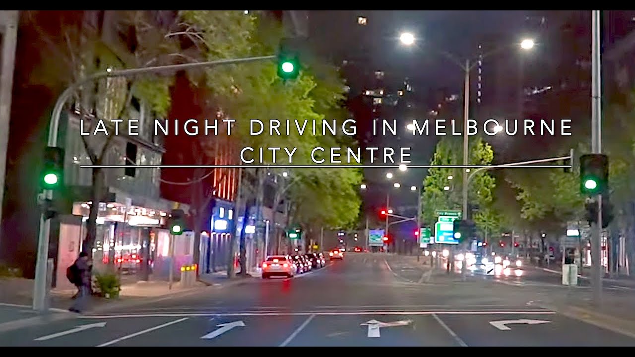 【4K】Late night driving in Melbourne city centre