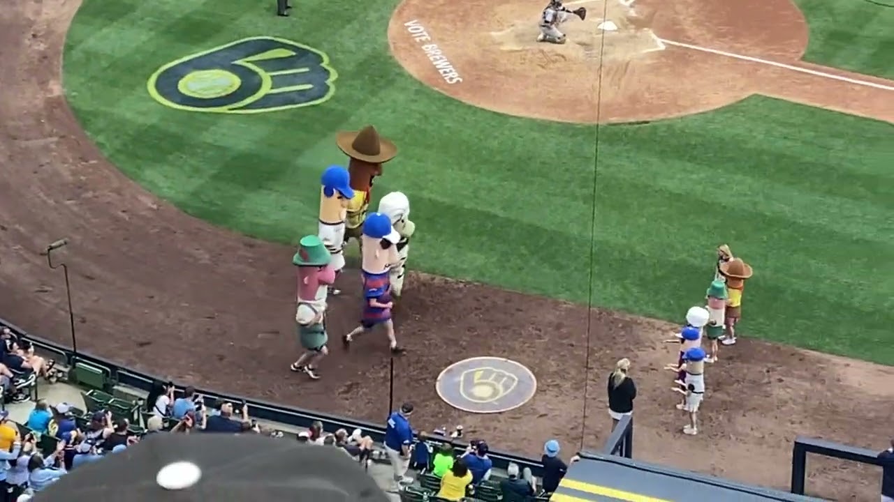 Milwaukee Brewers Sausage Race Faceplant