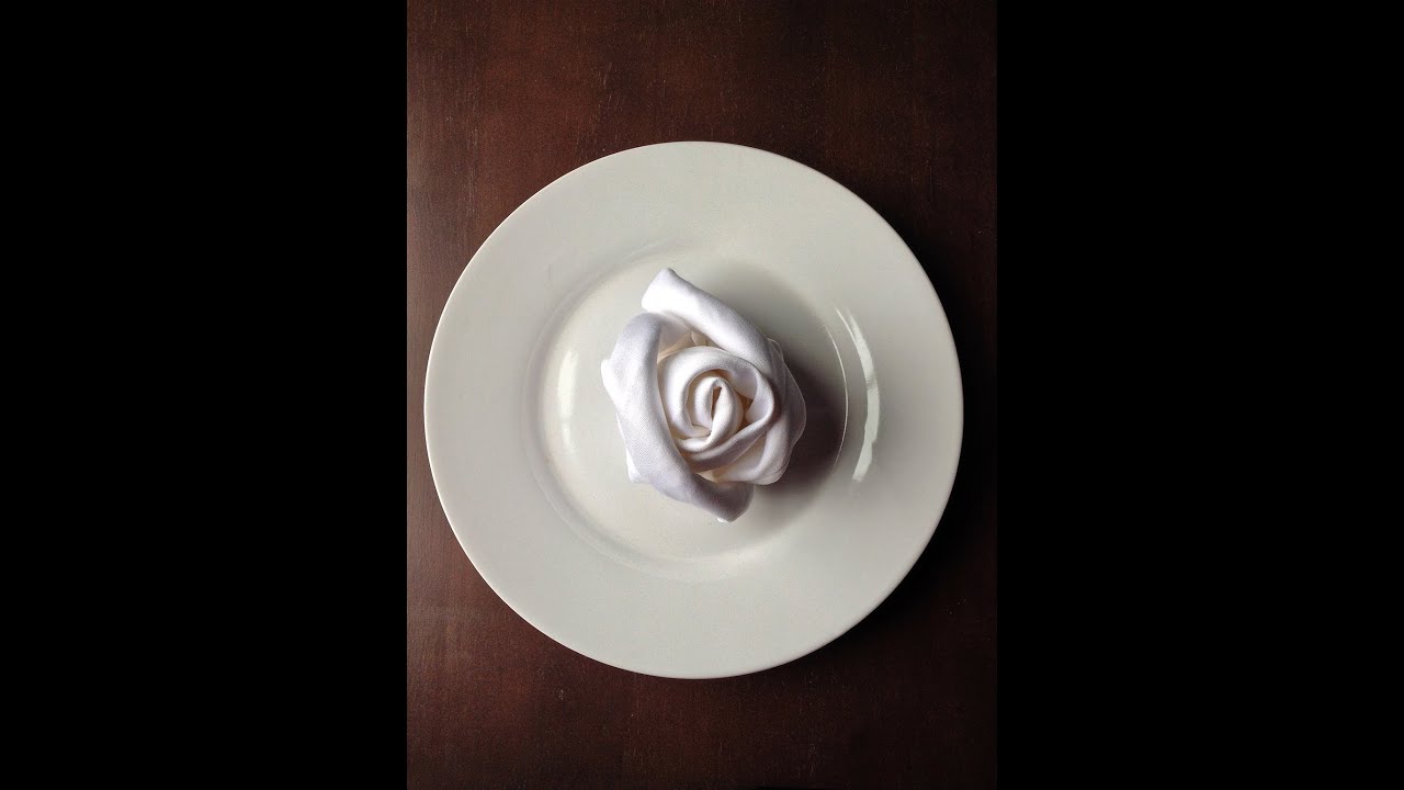 Easy Napkin Folding to Make A Rose Bud