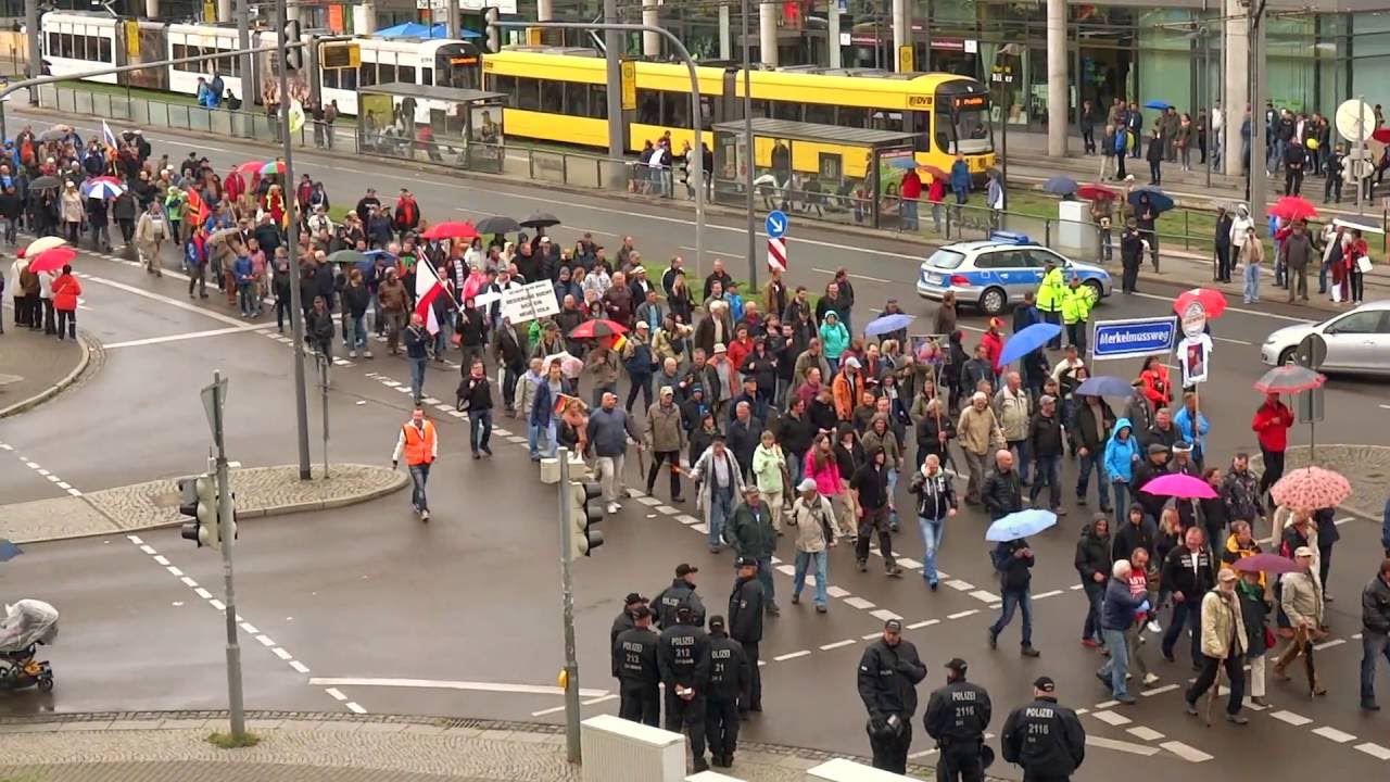 PEGIDA Parade Dresden German Unity Day 3 October 2016 16:11 CET