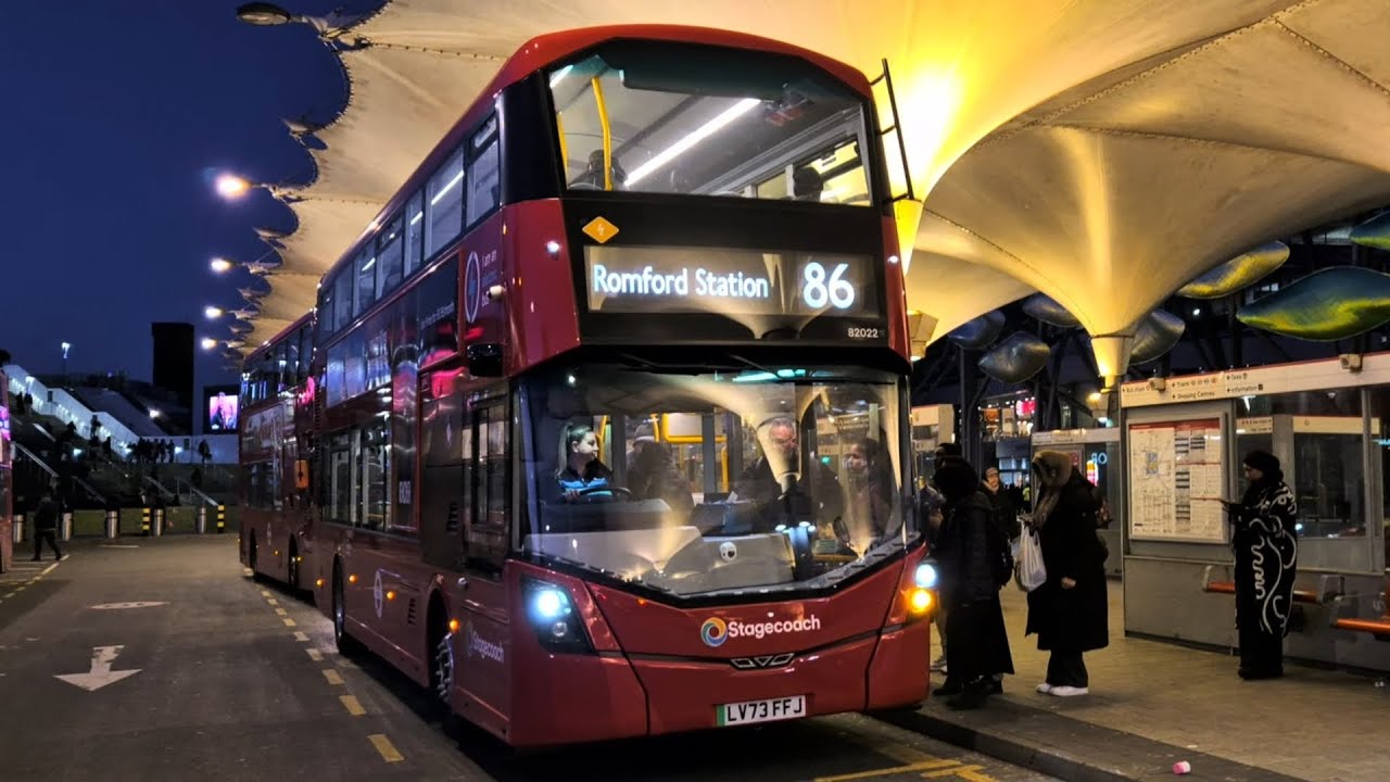 FULL JOURNEY | LONDON BUS 86 ROMFORD STATION - STRATFORD (LV73FFJ) 82022
