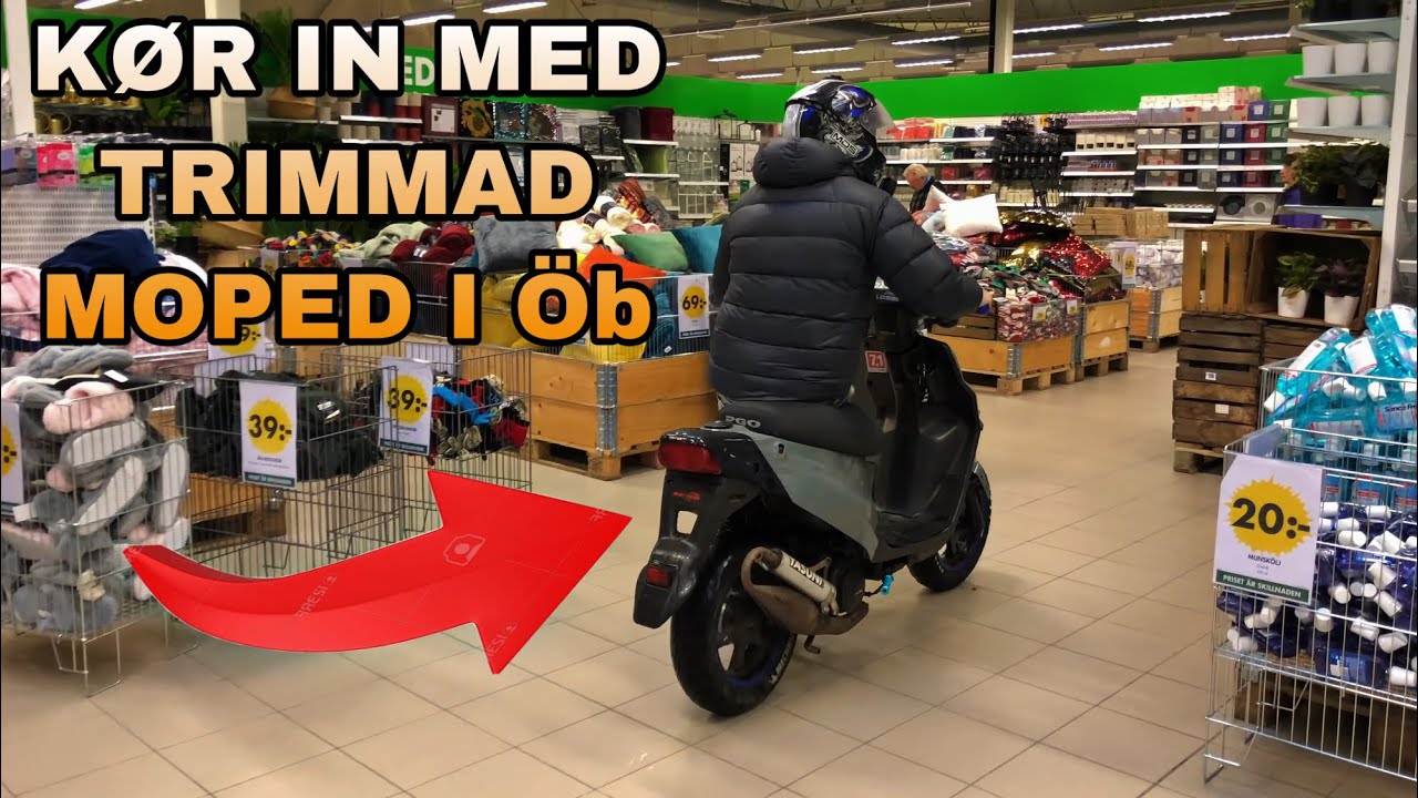 VI K&Ouml;R IN I OLIKA BUTIKER MED CROSS OCH TRIMMAD MOPED!