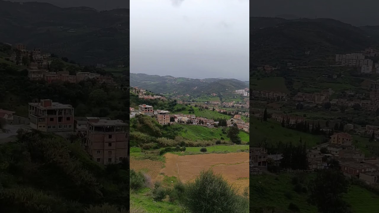 Amizour vue panoramique sur l'ensemble de la ville (w.Bejaia)