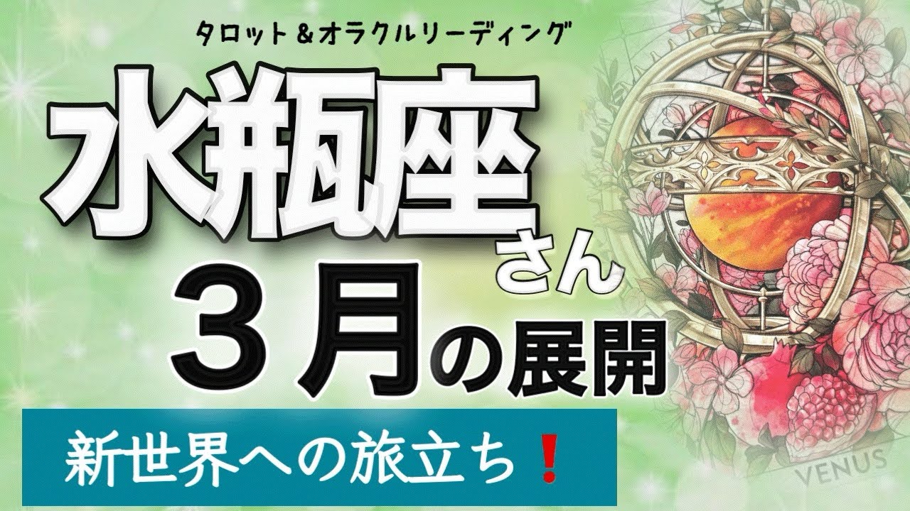 【水瓶座♒️さんの3月】理想へといっきに加速❗️準備は整った❗️タロット＆オラクル　カードリーディング　水瓶座3月の展開