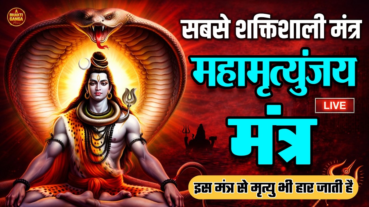 🛑LIVE महामृत्युंजय मंत्र | Om Tryambakam Yajamahe | 10 मिनट में महादेव की कृपा 🔱