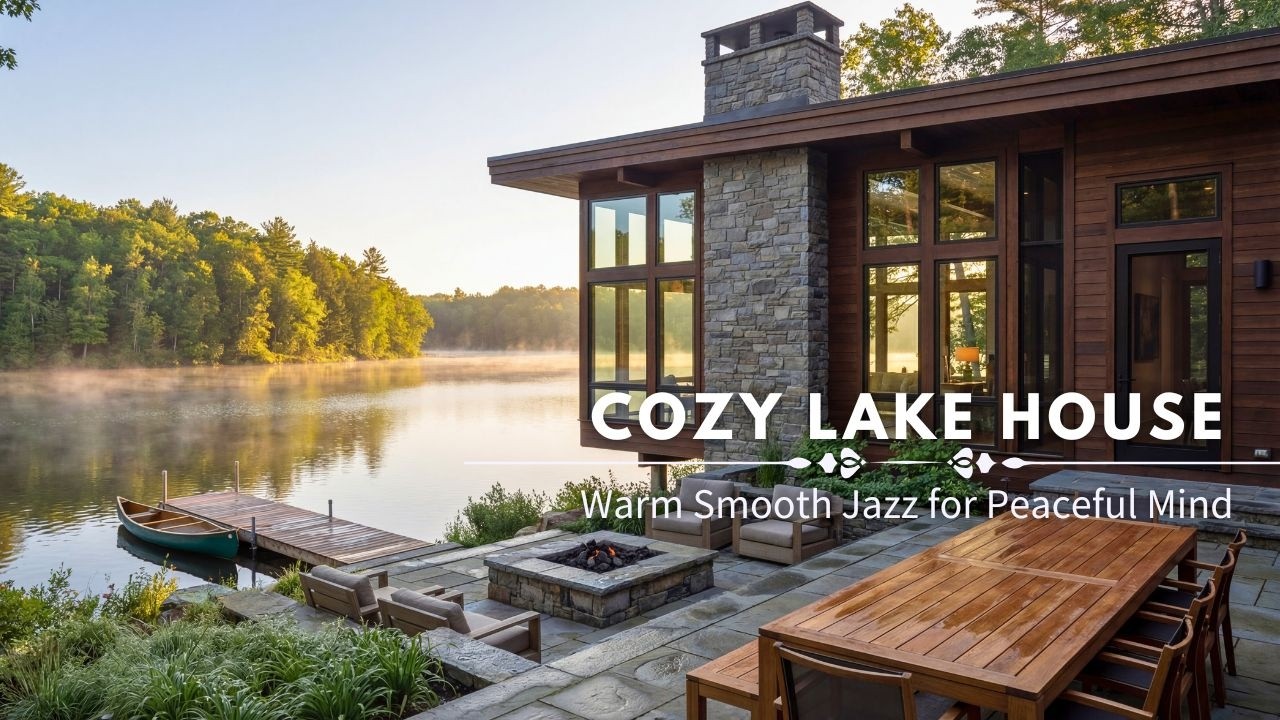 Cozy Lake House Jazz Music | Warm Smooth Jazz for Peaceful Mind