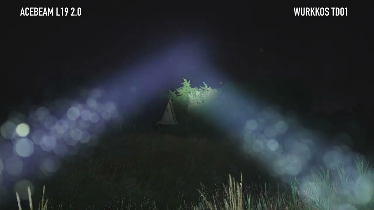 WURKKOS TD01 vs ACEBEAM L19 2.0 [BEAMSHOTS AND TURBO RUNTIME TEST]