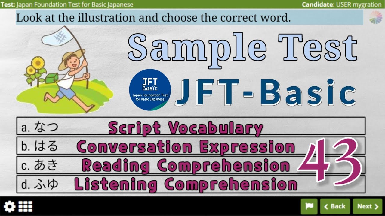 Latihan Soal JFT Basic A2. (43) Script Vocabulary, Conversation Expression, Listening and Reading