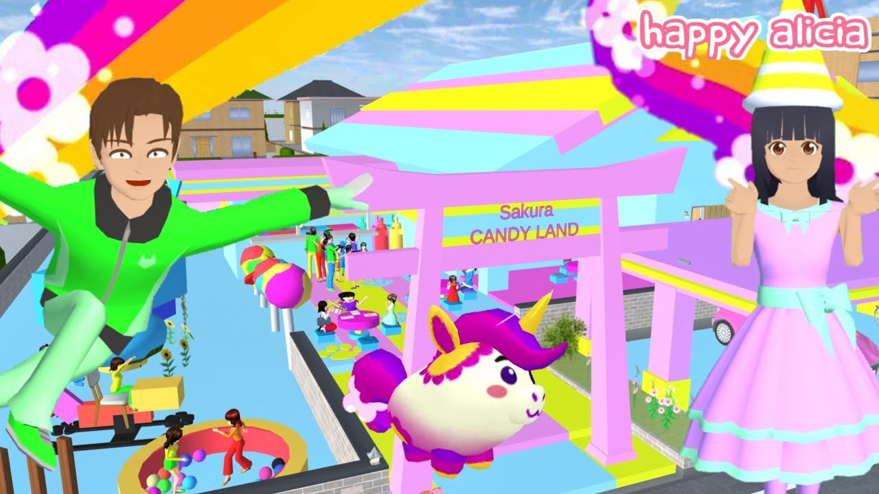 Yuta Mio Ke Candy Land Ditangkap Yakuza🤣😱🍬 | Sakura School Simulator | Happy Alicia