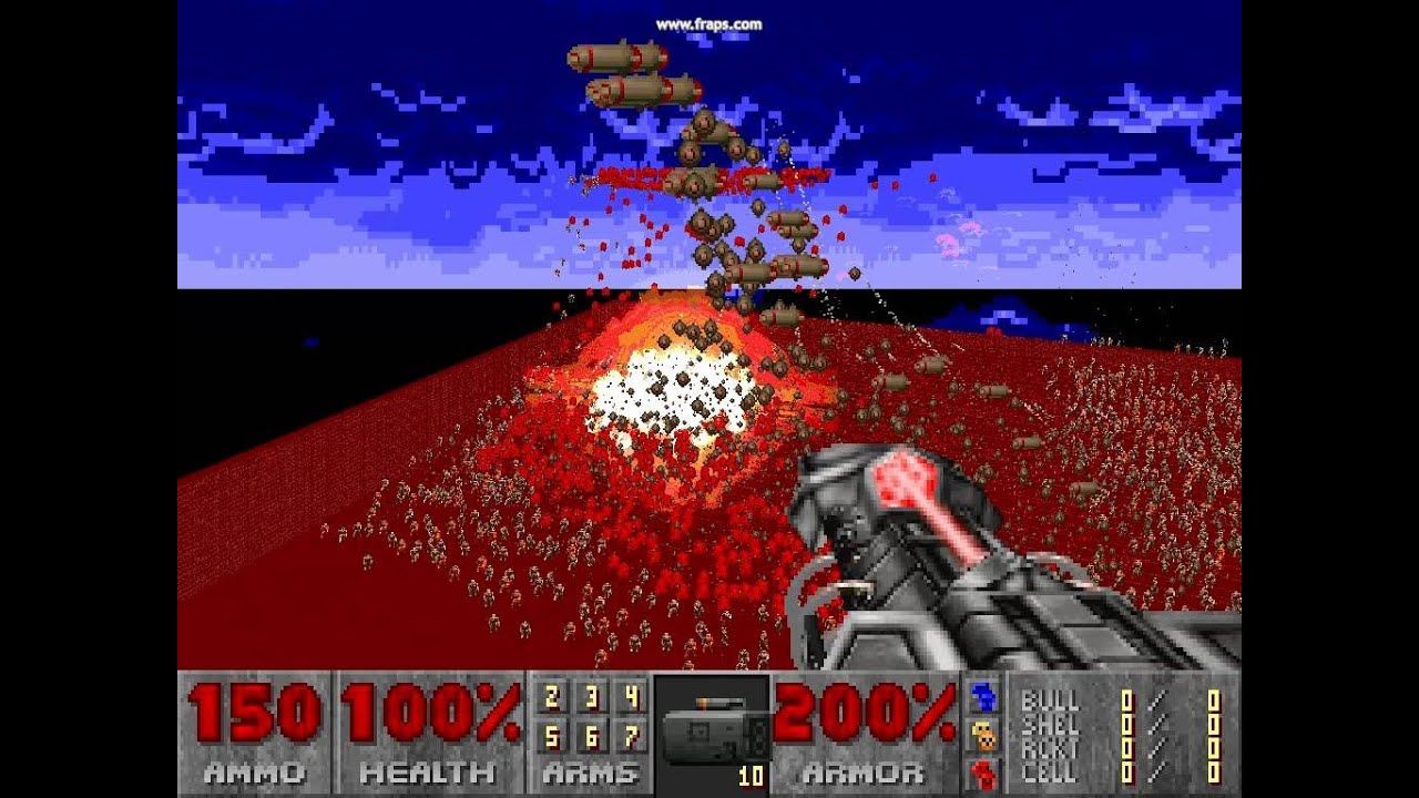 Doom 2 - the fastest 3000 cyberdemons win