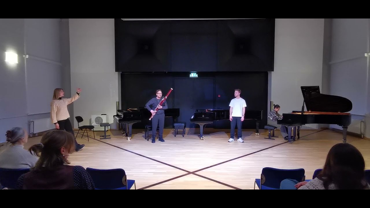 Britt Kõrsmaa, Francesco Pio Russo, Erko Sild & Olena Khaladzhi in Chamber hall of EAMT, 13.02.2026