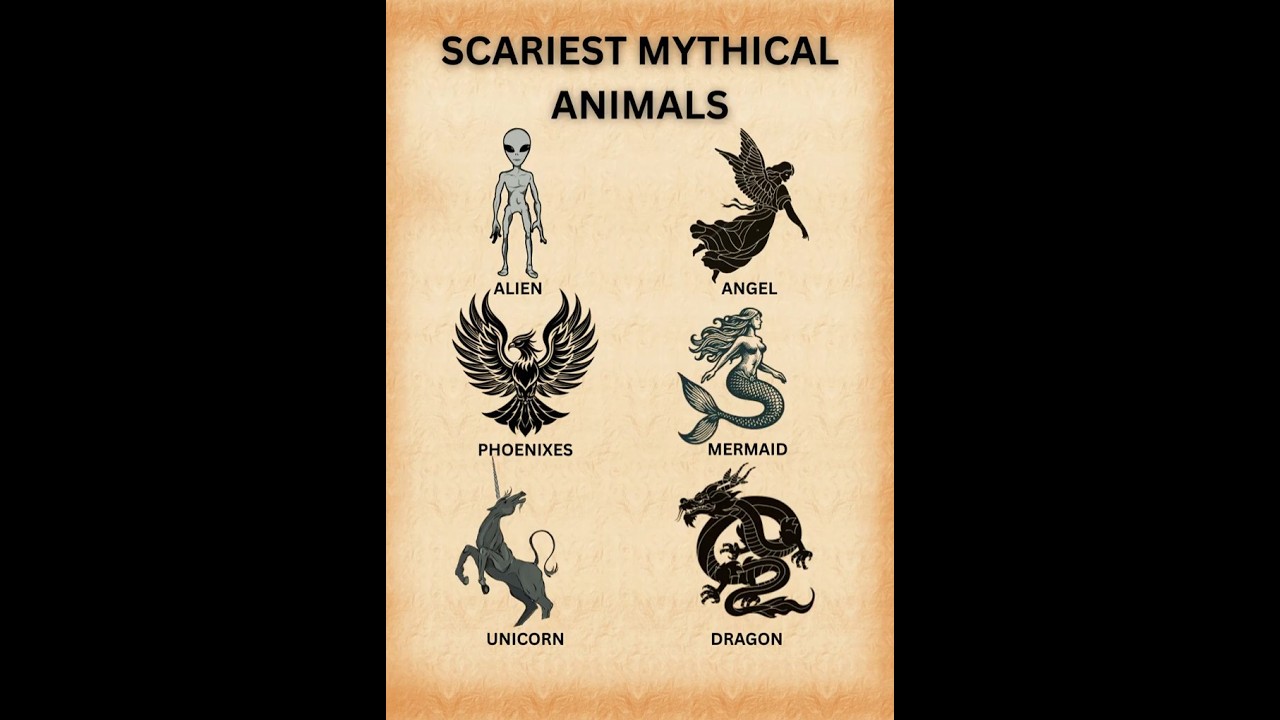 🌍WORLD MYTHICAL ANIMALS 🤯Pt.3 #shorts #animals #legendary  #mythicalcreatures