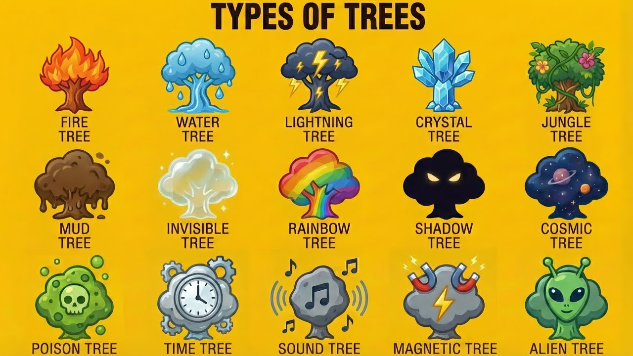 Beautiful Tree Species Poster for Nature Lovers