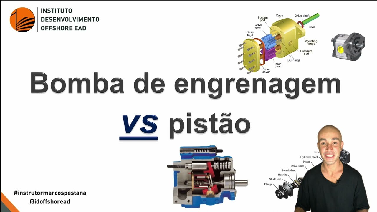 Qual diferença entre a bomba de engrenagem e pistão?