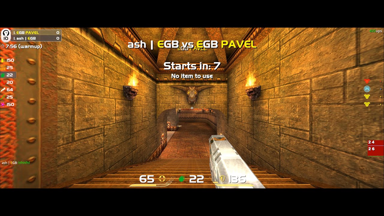 Quakelive 250 fps league / 3rd season (2025) / Week 12 / Pavel vs ash @  Bloodrun