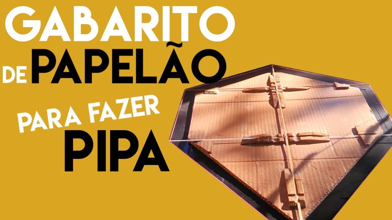 Gabarito de Pipa Feito com PAPELÃO. Como fazer o seu. | Escola para Pipeiros