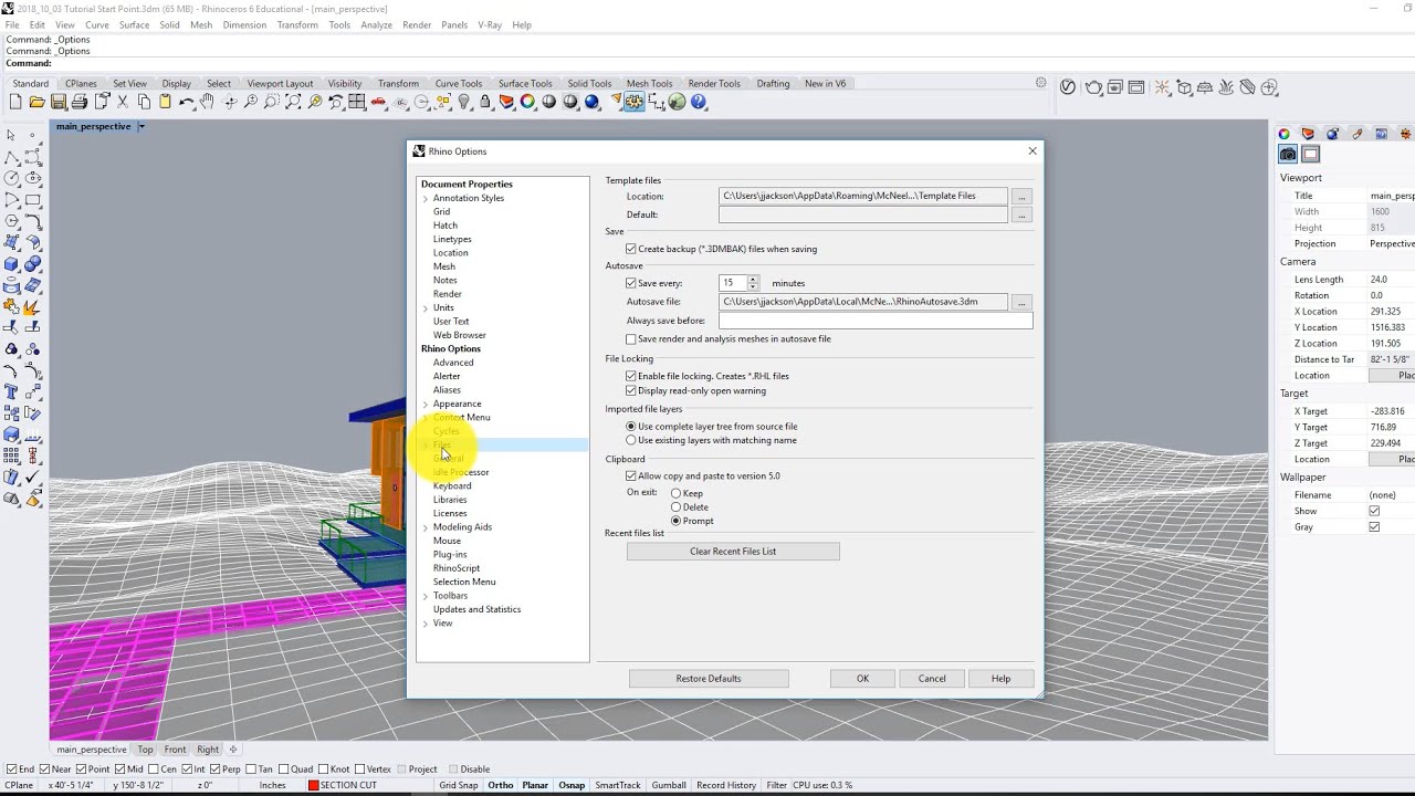 Rhino 6 Tutorial _ settings and toolbars