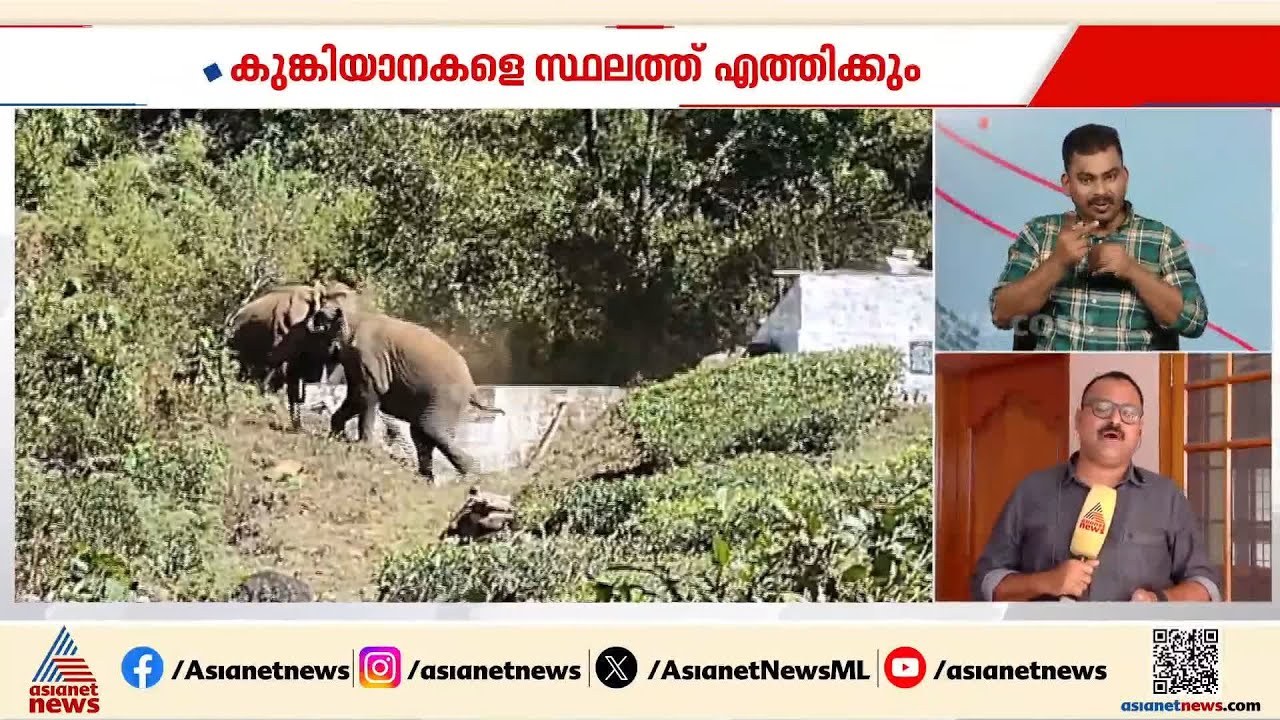 വാൽപ്പാറയിൽ കാട്ടാനക്കുട്ടി വാട്ടർ ടാങ്കിൽ വീണു; രക്ഷിക്കാൻ ശ്രമം തുടരുന്നു
