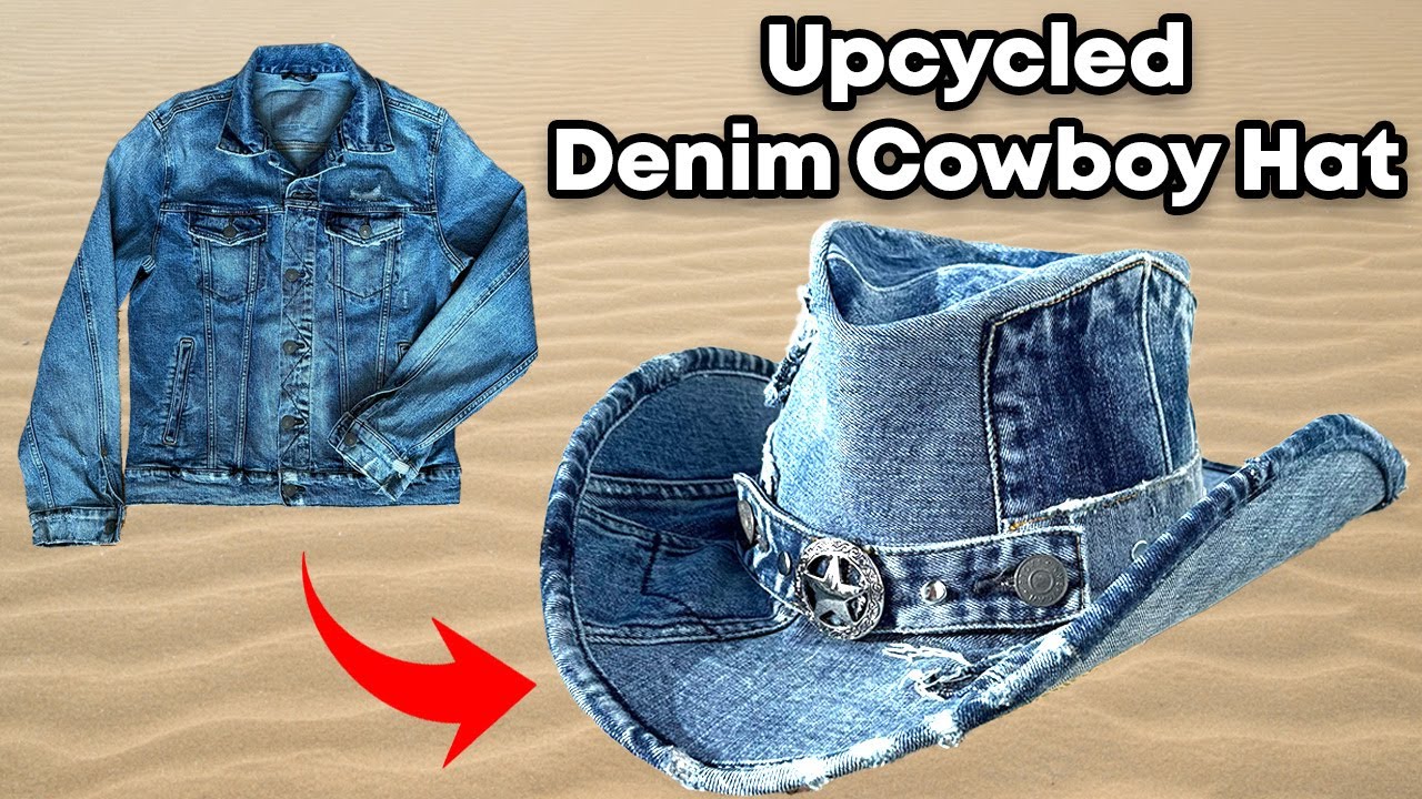 DIY Upcycled Denim Cowboy Hat Tutorial | How-to