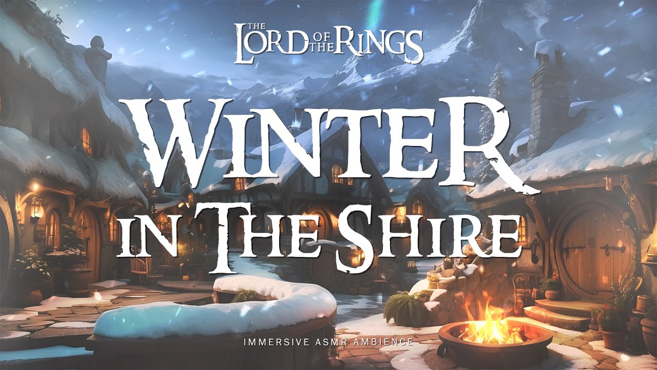 Lord of The Rings - The Shire in Winter - Immersive ASMR Ambience (no music)