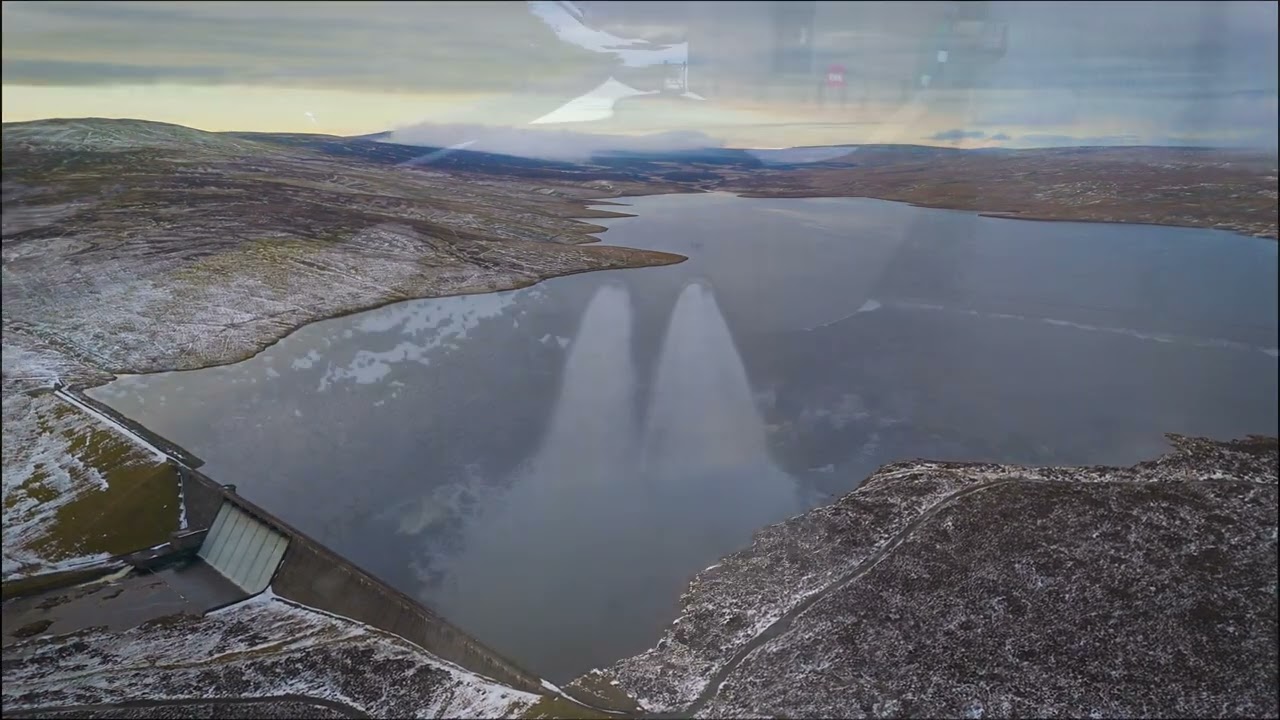 Cow Green Reservoir by drone