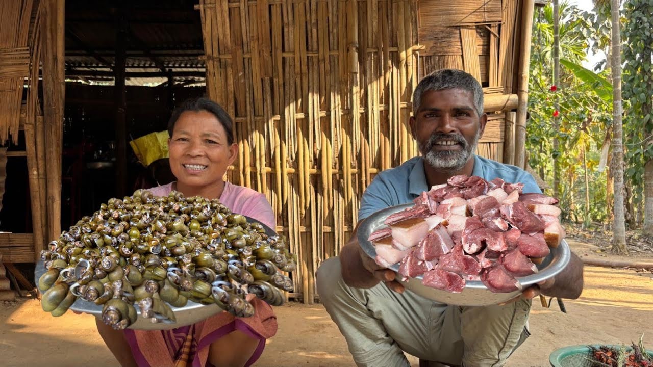 Pork Curry and Snail Curry Cooked | Village Cooking Vlog Video
