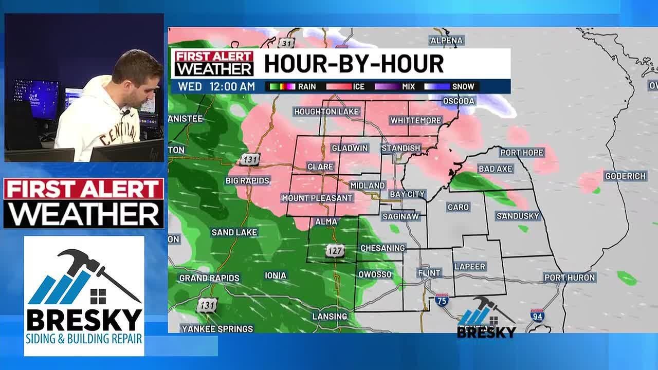 First Alert Weather Update: Winter weather alerts for some Wednesday
