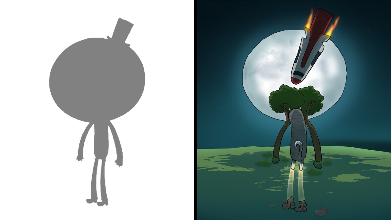 Making New Drawings out of Cartoon Silhouettes #5