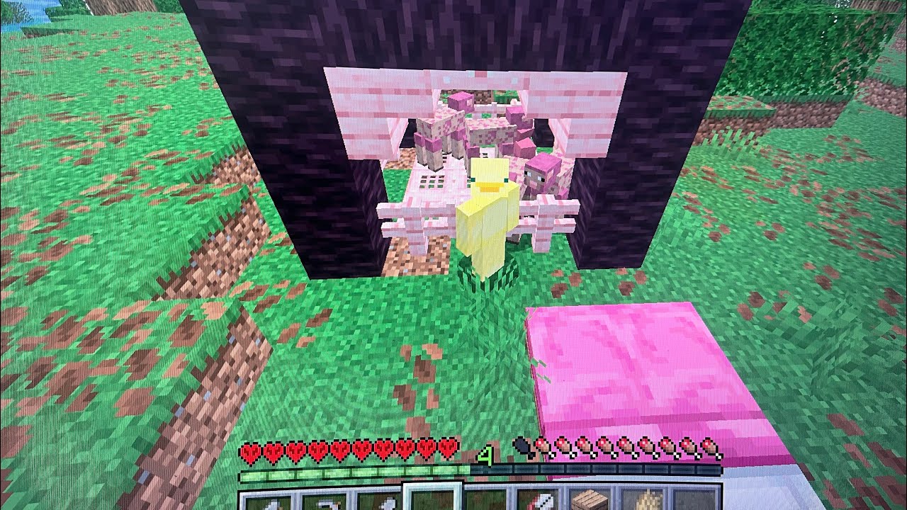 Found a pink sheep and turned into god to save them ( capture them )