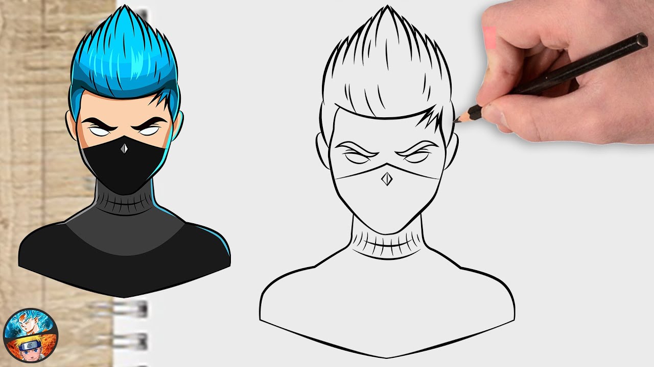 COMO DIBUJAR CARTOON DE FREE FIRE SKIN #28 DIBUJANDO DIBUJOS DE FREE FIRE FF