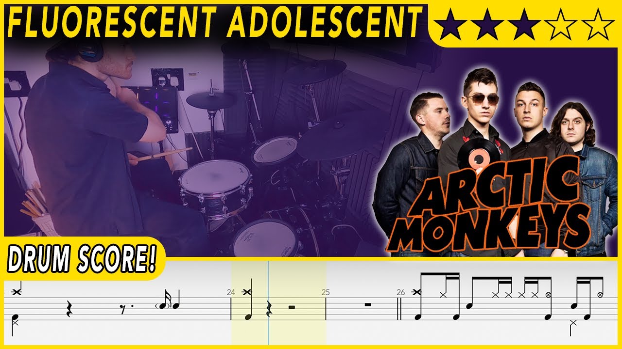 Fluorescent Adolescent - Arctic Monkeys | Ноты для ударных инструментов | #577 DRUMSCRIBE