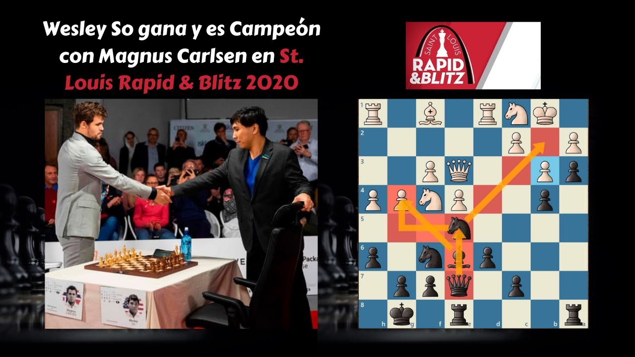 Wesley So gana y es Campeón con Magnus Carlsen. (Saint Louis, Rápidas y Blitz, 2020)
