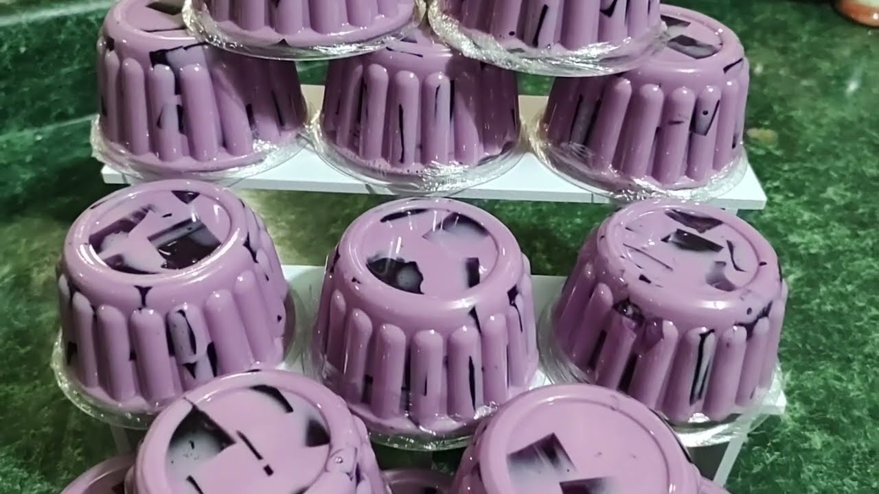 Gelatinas mosaico de uvas, fáciles cremosas para ventas/negocio