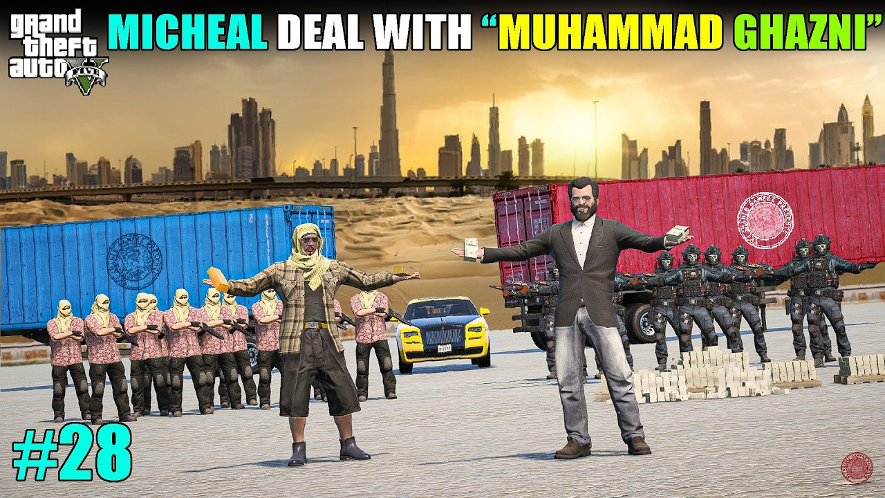 MICHAEL DEAL WITH MOHAMMAD GHAZNI | GTA V GAMEPLAY | #28 | SHADLE GAMERZ