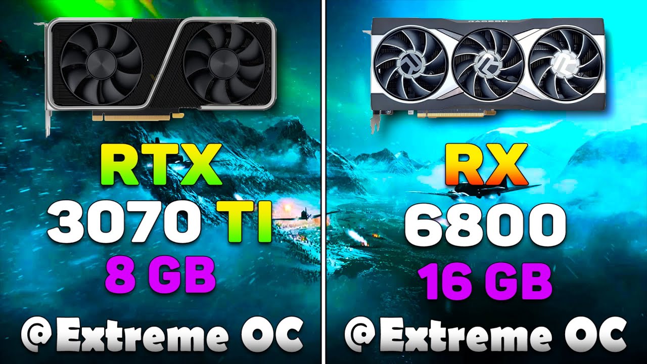 RTX 3070 Ti 8GB @Extreme OC vs RX 6800 16GB @Extreme OC | PC Gaming Tested