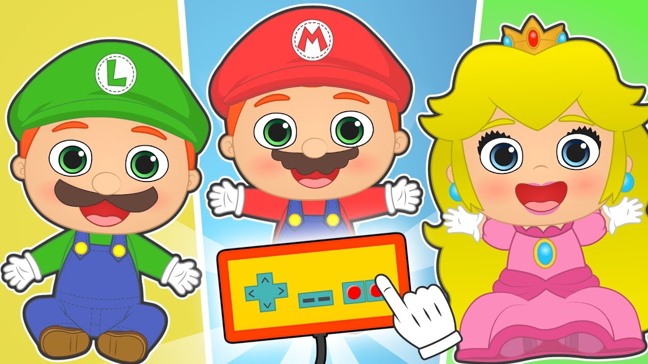 BABIES ALEX AND LILY 🎮 Dress up as Super Mario Bros