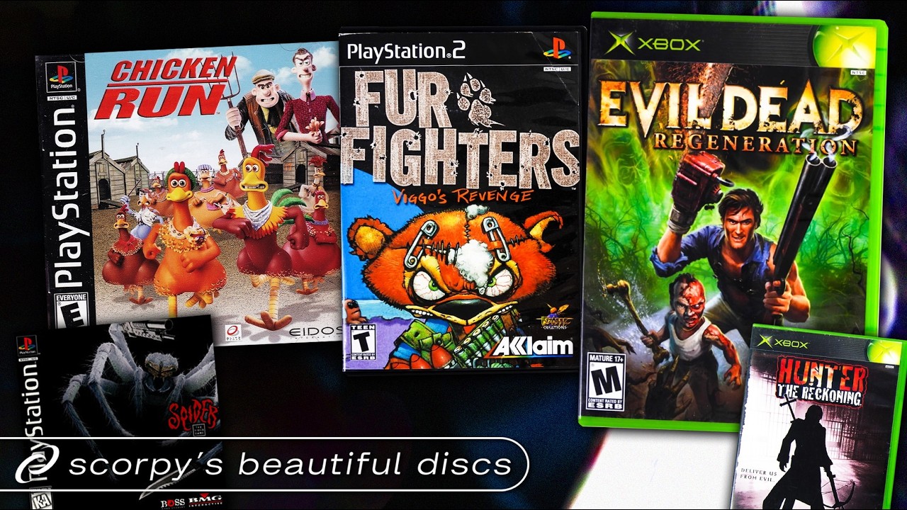 Chicken Run (PS1), Fur Fighters (PS2), & Evil Dead (Xbox) - SCORPY'S BEAUTIFUL DISCS #46