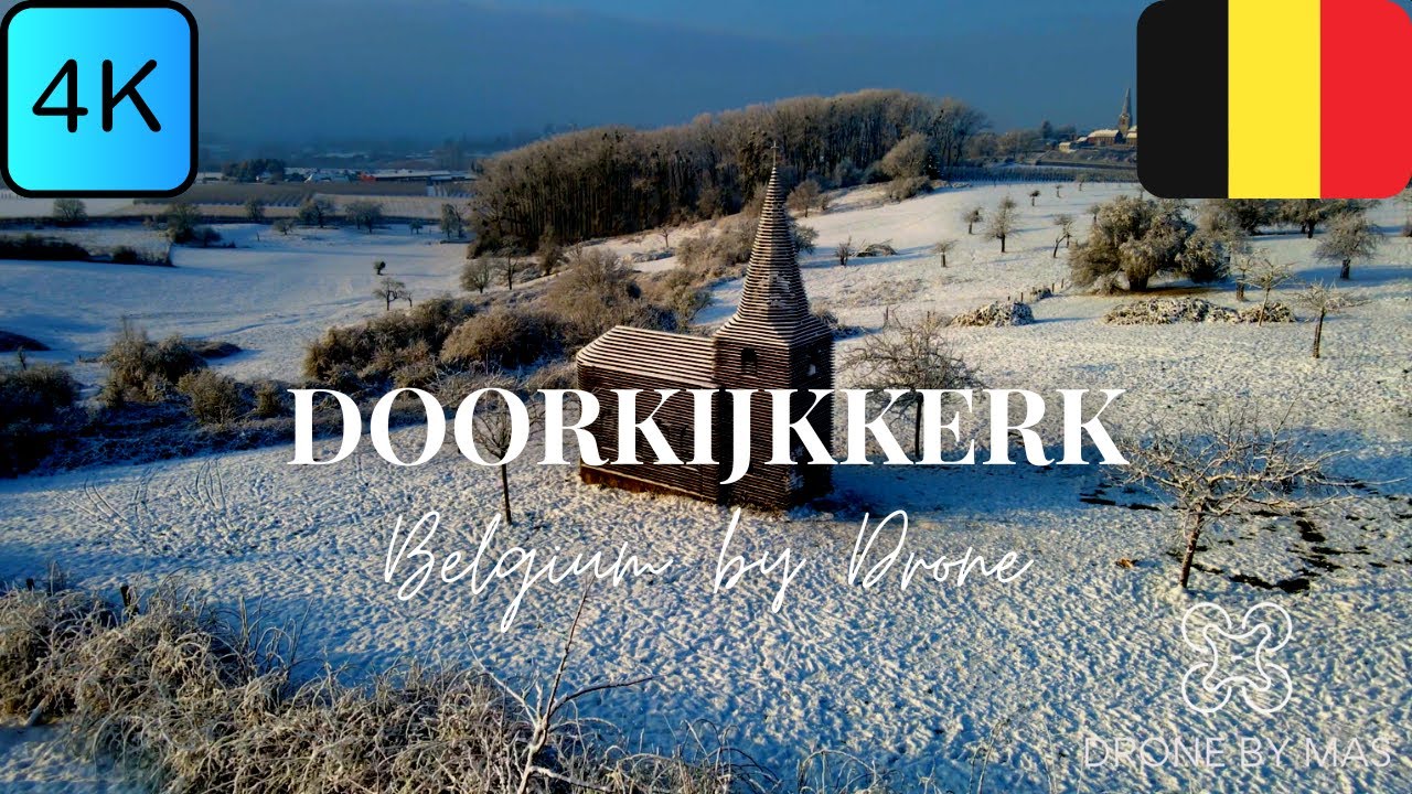 Doorkijkkerk by Drone - See Through Church | Borgloon, Belgium | Winter 2023 | Epic background music