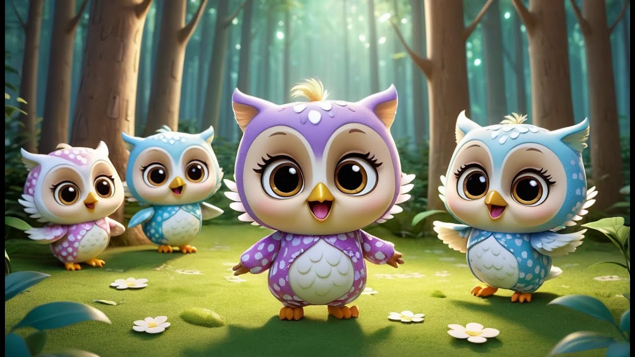 🦉 Little Owls Flapping in the Moonlight 🌙🎶 | Fun Action & Learning Song for Toddlers