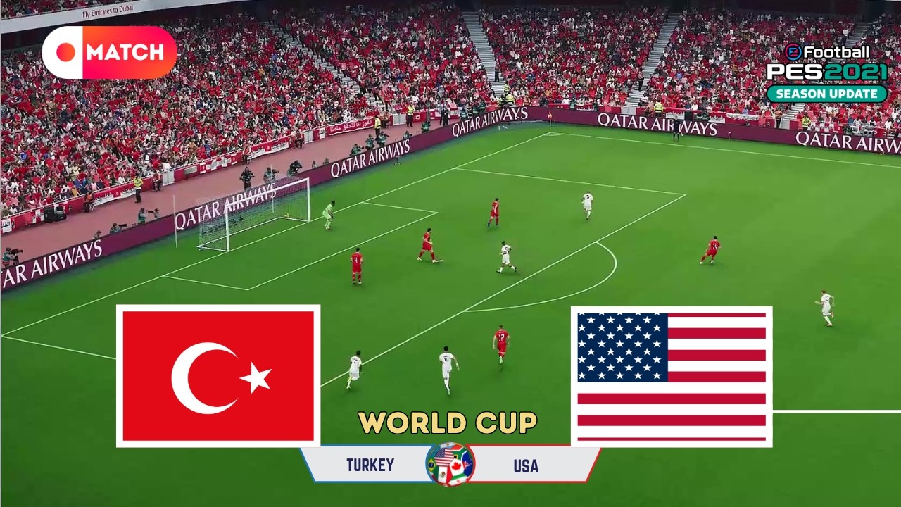 United States vs Turkey | World Cup 2026 Simulation | eFootball PES 21 Realistic Gameplay