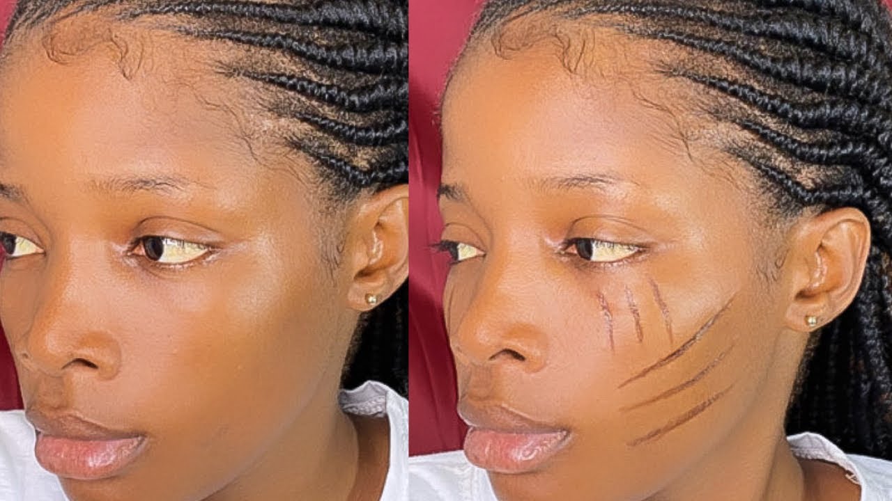 How to create Nigerian Tribal Mark Using Lindy Sfx Rigid Collodion| Special Effect Makeup| Fake scar
