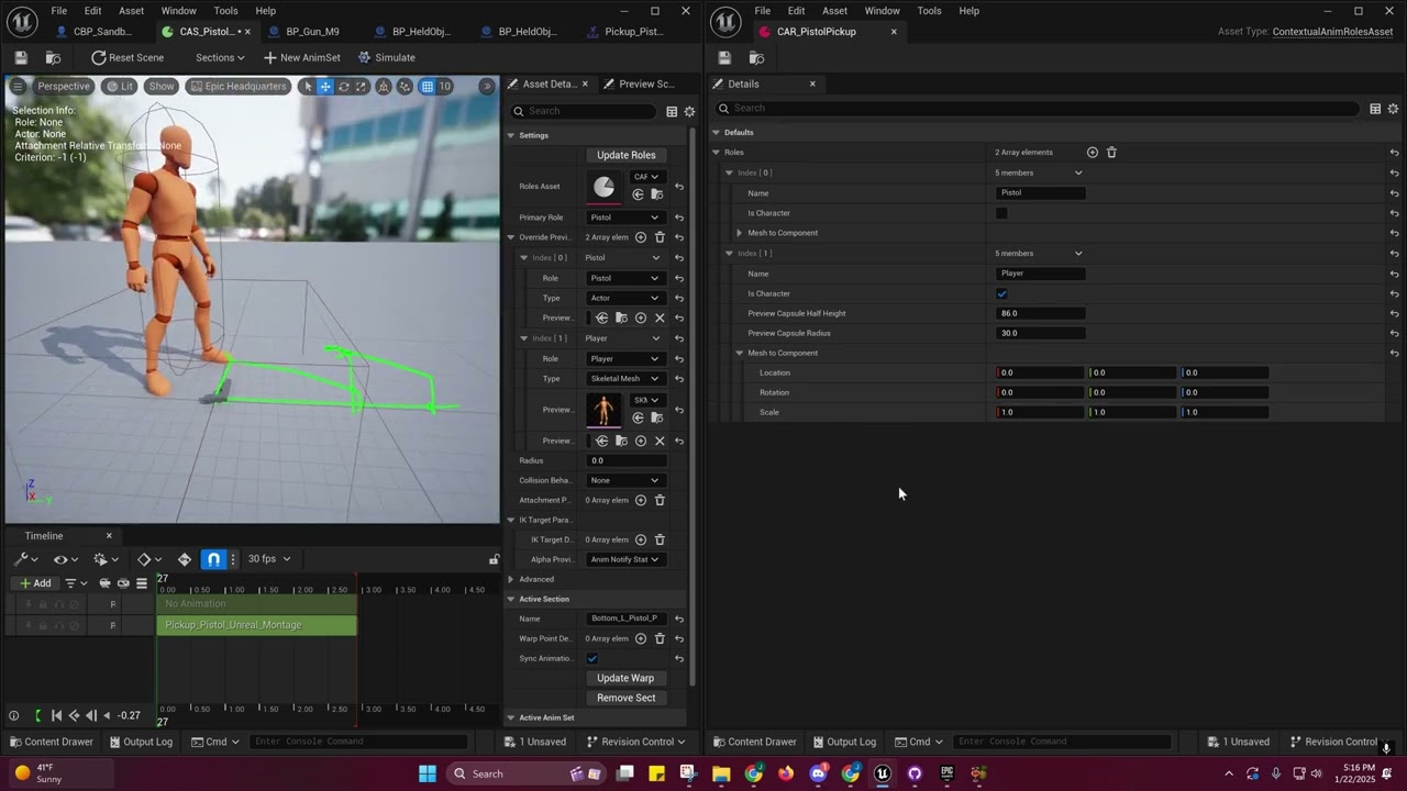 Unreal Engine 5: Pistol Pickup Part 3 (Setup)